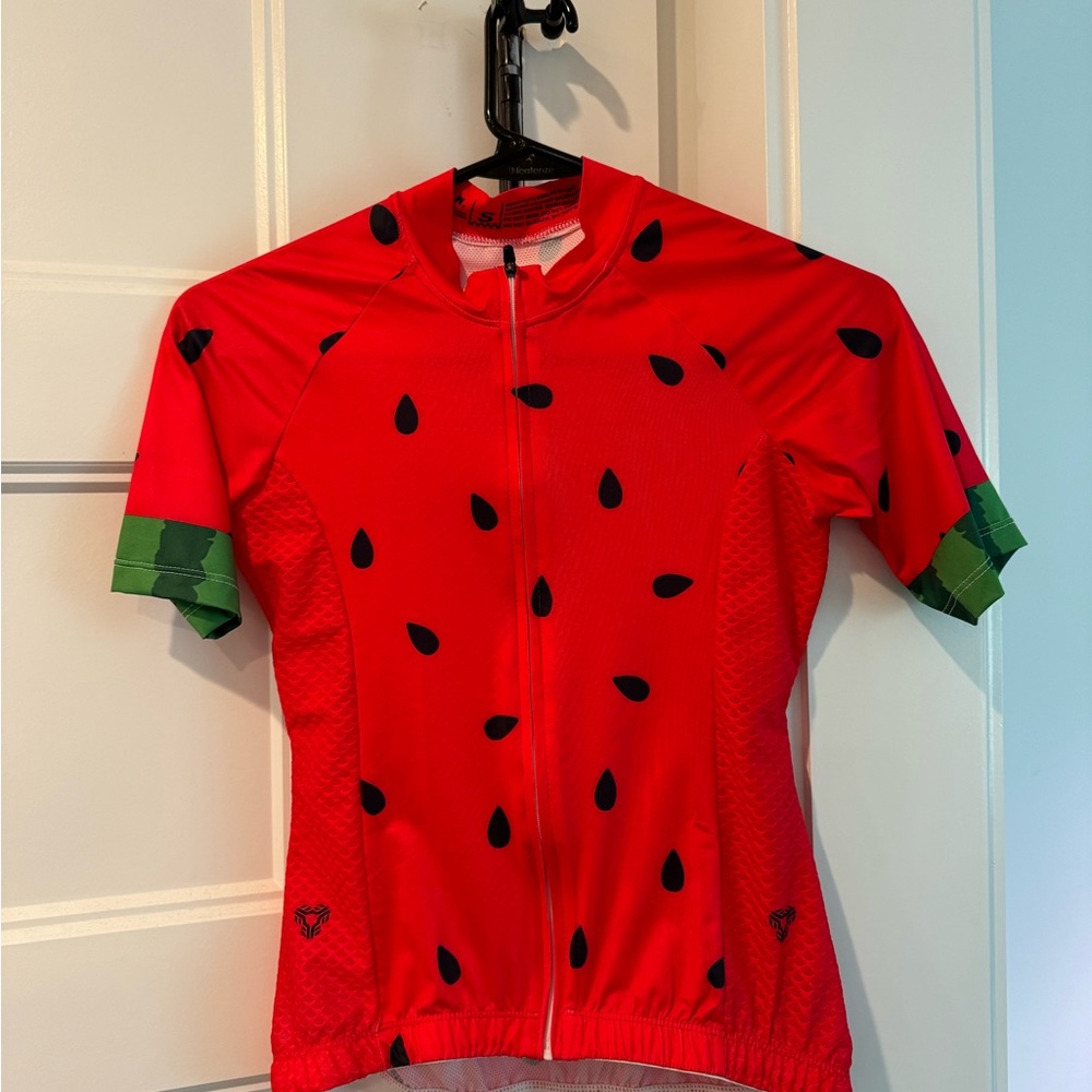 Women’s Cycling Jersey Zip-up Sanpella Watermelon Print
